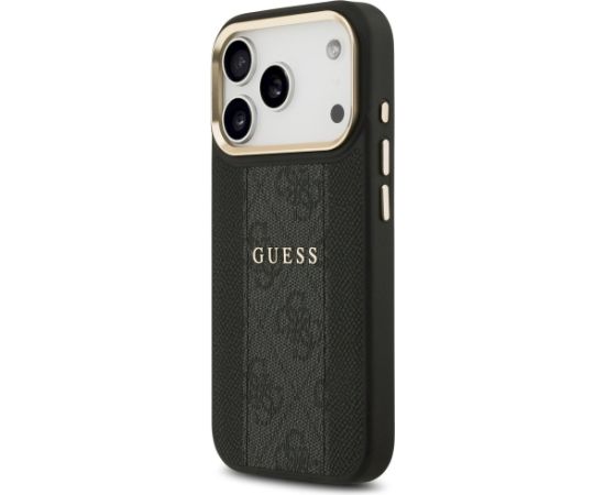 Case Guess 4G Stripe MagSafe Aizsargapvalks priekš iPhone 17 Pro / melns Neoriģinālie Maciņi