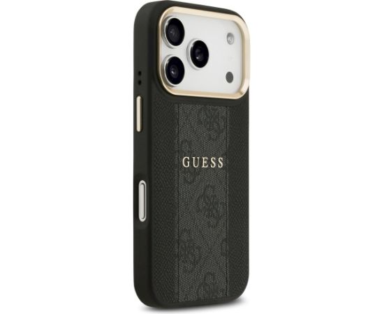 Case Guess 4G Stripe MagSafe Aizsargapvalks priekš iPhone 17 Pro / melns Neoriģinālie Maciņi