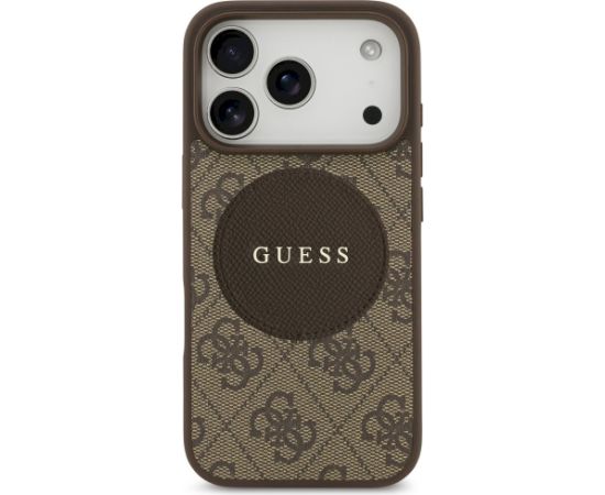 Guess 4G Circle Classic Logo MagSafe Aizsargapvalks priekš iPhone 17 Pro / brūns Neoriģinālie Maciņi