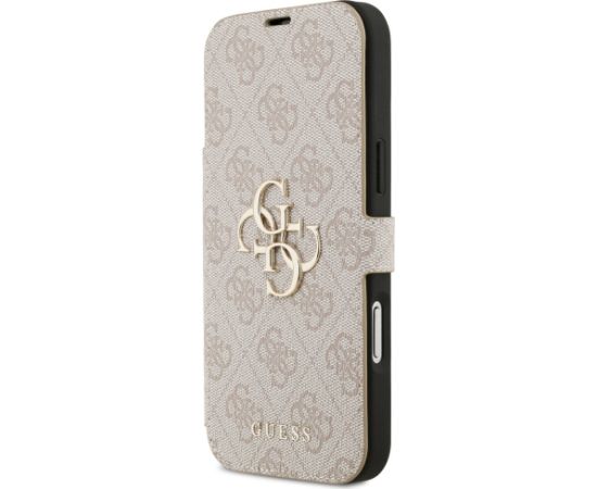 Guess Book 4G Metal Logo Case Aizsargapvalks priekš iPhone 17 Pro Max / rozā Neoriģinālie Maciņi