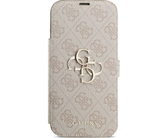 Guess Book 4G Metal Logo Case Aizsargapvalks priekš iPhone 17 Pro Max / rozā Neoriģinālie Maciņi