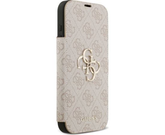 Guess Book 4G Metal Logo Case Aizsargapvalks priekš iPhone 17 Pro Max / rozā Neoriģinālie Maciņi