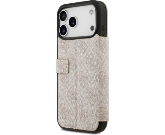 Guess Book 4G Metal Logo Case Aizsargapvalks priekš iPhone 17 Pro Max / rozā Neoriģinālie Maciņi