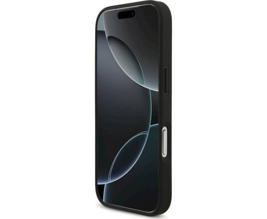 Guess Grained Big 4G & Classic Logo case Aizsargapvalks priekš iPhone 17 Pro / melns Neoriģinālie Maciņi