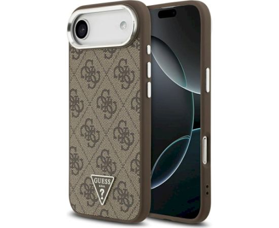 Case Guess 4G Triangle Logo MagSafe Aizsargapvalks priekš iPhone Air / brūns Neoriģinālie Maciņi