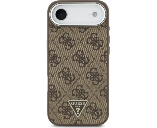 Case Guess 4G Triangle Logo MagSafe Aizsargapvalks priekš iPhone Air / brūns Neoriģinālie Maciņi
