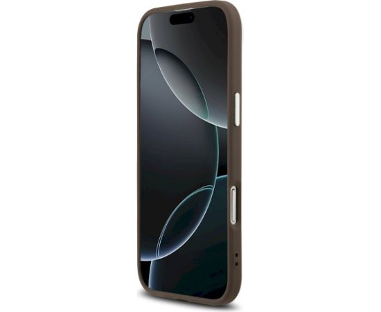 Case Guess 4G Triangle Logo MagSafe Aizsargapvalks priekš iPhone Air / brūns Neoriģinālie Maciņi