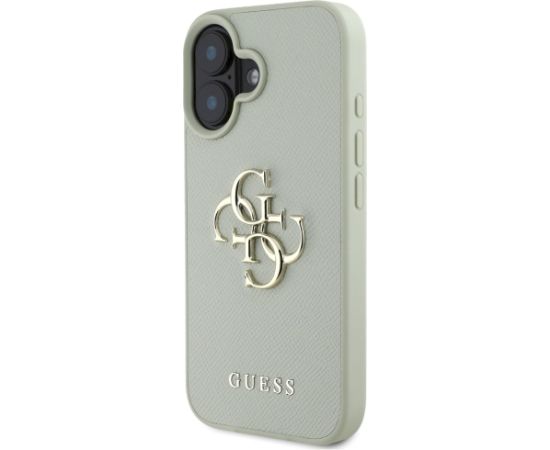 Guess Grained Big 4G Logo Small Classic Logo Case Aizsargapvalks priekš iPhone 16 / zaļš Neoriģinālie Maciņi
