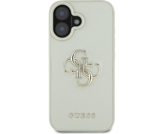 Guess Grained Big 4G Logo Small Classic Logo Case Aizsargapvalks priekš iPhone 16 / zaļš Neoriģinālie Maciņi