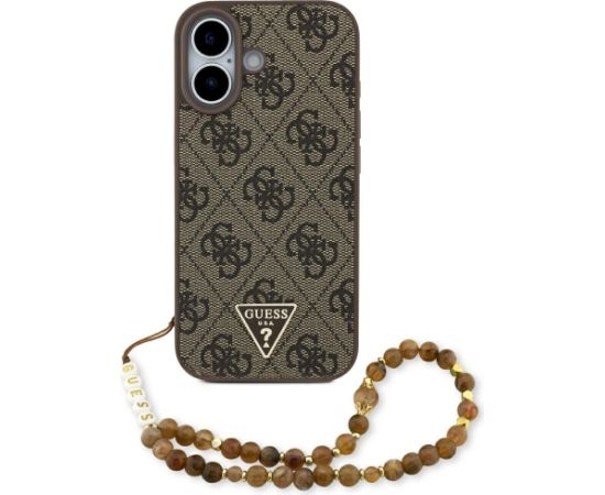 Guess 4G Strap Triangle Logo MagSafe Aizsargapvalks priekš iPhone 17 / brūns Neoriģinālie Maciņi