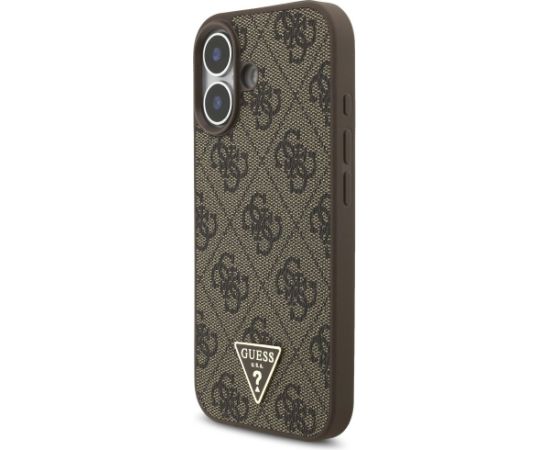 Guess 4G Strap Triangle Logo MagSafe Aizsargapvalks priekš iPhone 17 / brūns Neoriģinālie Maciņi