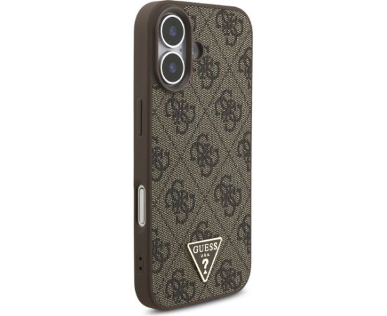 Guess 4G Strap Triangle Logo MagSafe Aizsargapvalks priekš iPhone 17 / brūns Neoriģinālie Maciņi