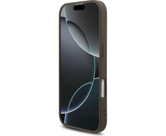 Guess 4G Strap Triangle Logo MagSafe Aizsargapvalks priekš iPhone 17 / brūns Neoriģinālie Maciņi