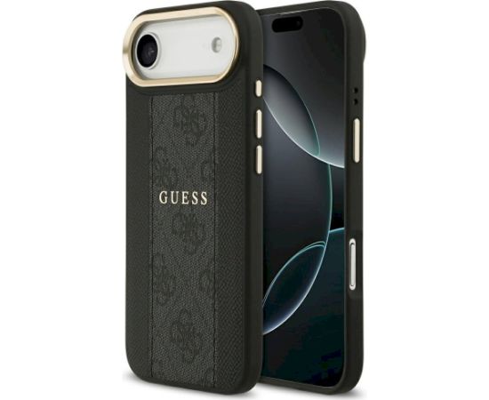 Guess 4G Stripe MagSafe Aizsargapvalks priekš iPhone 17 Air / melns Neoriģinālie Maciņi