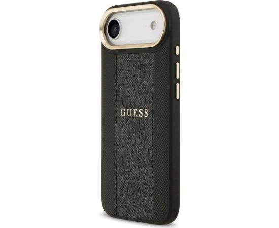 Guess 4G Stripe MagSafe Aizsargapvalks priekš iPhone 17 Air / melns Neoriģinālie Maciņi