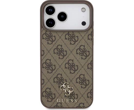 Guess 4G Small Classic Logo MagSafe Case Aizsargapvalks priekš iPhone 17 Pro Max / brūns Neoriģinālie Maciņi