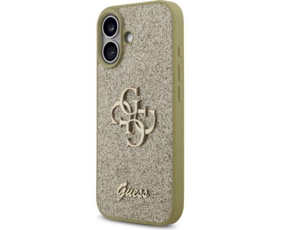 Case Guess Fixed Glitter Big 4G Aizsargapvalks priekš iPhone 17 / zelta Neoriģinālie Maciņi