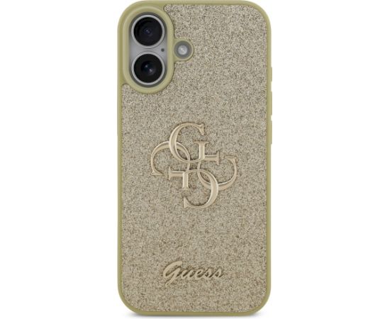 Case Guess Fixed Glitter Big 4G Aizsargapvalks priekš iPhone 17 / zelta Neoriģinālie Maciņi