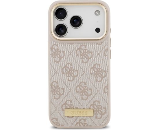 Guess 4G Logo Plate MagSafe Case Aizsargapvalks priekš iPhone 17 Pro / rozā Neoriģinālie Maciņi