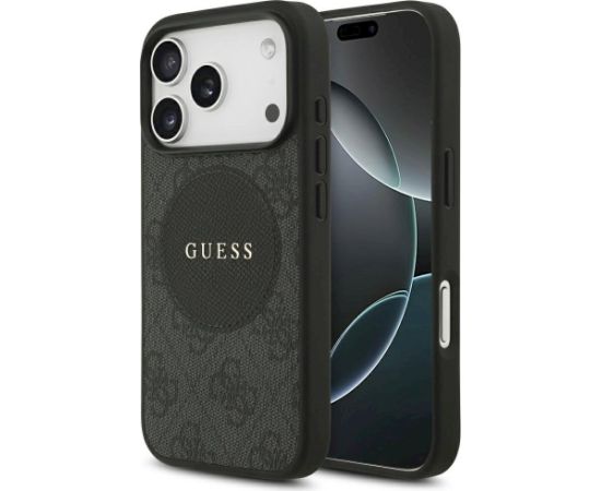 Guess 4G Circle Classic Logo MagSafe Aizsargapvalks priekš iPhone 17 Pro / melns Neoriģinālie Maciņi