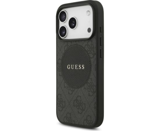 Guess 4G Circle Classic Logo MagSafe Aizsargapvalks priekš iPhone 17 Pro / melns Neoriģinālie Maciņi