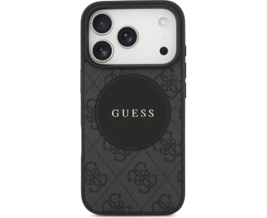 Guess 4G Circle Classic Logo MagSafe Aizsargapvalks priekš iPhone 17 Pro / melns Neoriģinālie Maciņi
