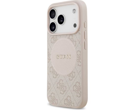 Case Guess 4G Circle Classic Logo MagSafe Aizsargapvalks priekš iPhone 17 Pro / rozā Neoriģinālie Maciņi