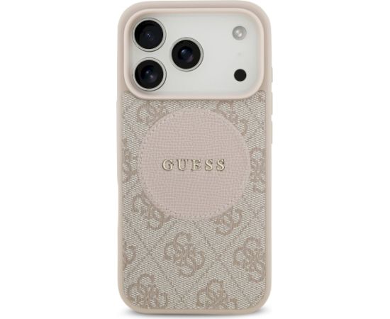 Case Guess 4G Circle Classic Logo MagSafe Aizsargapvalks priekš iPhone 17 Pro / rozā Neoriģinālie Maciņi