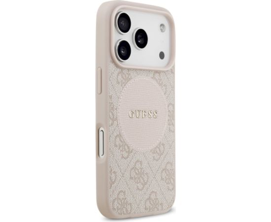 Case Guess 4G Circle Classic Logo MagSafe Aizsargapvalks priekš iPhone 17 Pro / rozā Neoriģinālie Maciņi