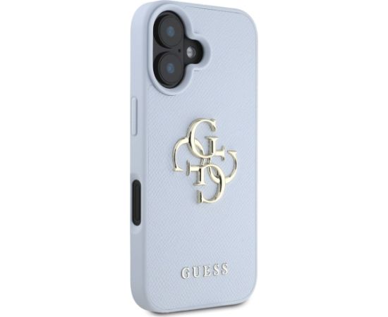 Guess Grained Big 4G Logo Small Classic Logo Case Aizsargapvalks priekš iPhone 16 / zils Neoriģinālie Maciņi