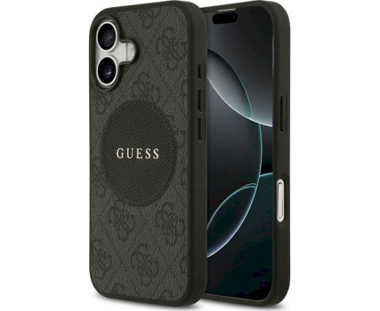 Guess 4G Circle Classic Logo MagSafe Case Aizsargapvalks priekš iPhone 17 / melns Neoriģinālie Maciņi