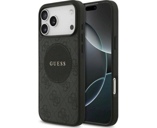 Guess 4G Circle Classic Logo MagSafe Aizsargapvalks priekš iPhone 17 Pro Max / melns Neoriģinālie Maciņi