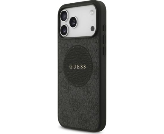 Guess 4G Circle Classic Logo MagSafe Aizsargapvalks priekš iPhone 17 Pro Max / melns Neoriģinālie Maciņi