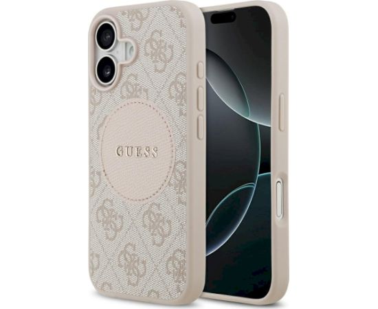 Guess 4G Circle Classic Logo MagSafe Aizsargapvalks priekš iPhone 17 / rozā Neoriģinālie Maciņi
