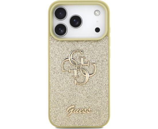 Guess Fixed Glitter Big 4G case Aizsargapvalks priekš iPhone 17 Pro / zelta Neoriģinālie Maciņi