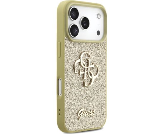 Guess Fixed Glitter Big 4G case Aizsargapvalks priekš iPhone 17 Pro / zelta Neoriģinālie Maciņi