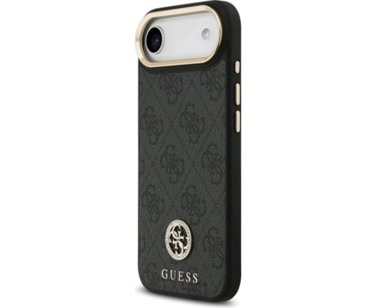 Guess 4G Strass Logo & Big Strap Metal Buttons MagSafe Aizsargapvalks priekš iPhone Air / melns Neoriģinālie Maciņi