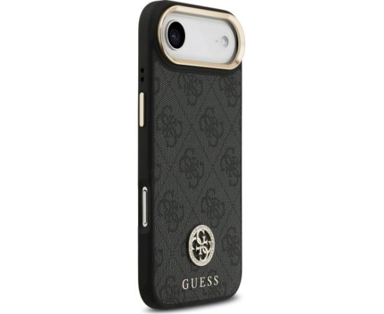 Guess 4G Strass Logo & Big Strap Metal Buttons MagSafe Aizsargapvalks priekš iPhone Air / melns Neoriģinālie Maciņi