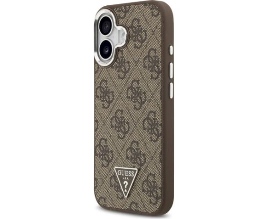 Case Guess 4G Triangle Logo MagSafe Aizsargapvalks priekš iPhone 17 / brūns Neoriģinālie Maciņi