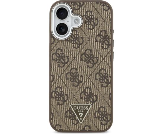 Case Guess 4G Triangle Logo MagSafe Aizsargapvalks priekš iPhone 17 / brūns Neoriģinālie Maciņi