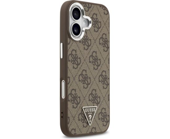 Case Guess 4G Triangle Logo MagSafe Aizsargapvalks priekš iPhone 17 / brūns Neoriģinālie Maciņi