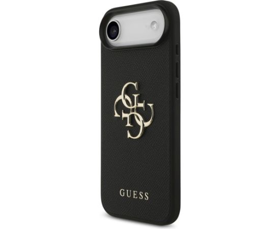 Guess Grained Big 4G & Classic Logo case Aizsargapvalks priekš iPhone Air / melns Neoriģinālie Maciņi