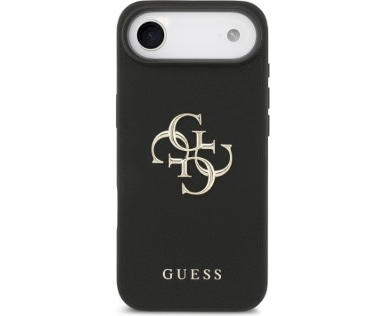 Guess Grained Big 4G & Classic Logo case Aizsargapvalks priekš iPhone Air / melns Neoriģinālie Maciņi