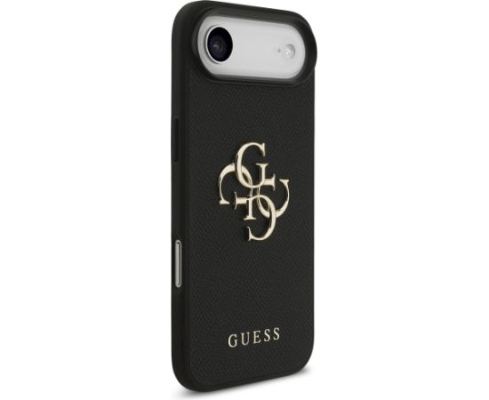 Guess Grained Big 4G & Classic Logo case Aizsargapvalks priekš iPhone Air / melns Neoriģinālie Maciņi