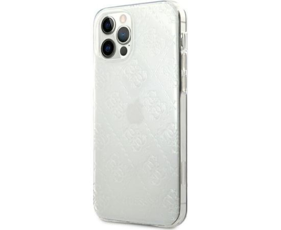 Guess GUHCP12M3D4GTR Hardcase 4G 3D Pattern Collection Aizsargapvalks priekš iPhone 12/12 Pro 6,1" / caurspīdīgs Neoriģinālie Maciņi