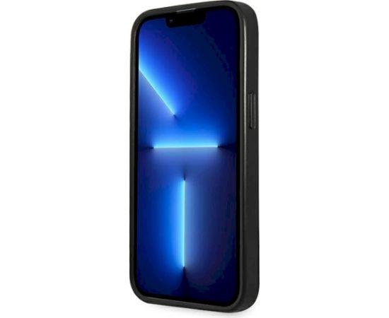 Guess GUHCP13LPSATLK Saffiano Triangle Logo Aizsargapvalks priekš iPhone 13 Pro/13 6,1" / melns Neoriģinālie Maciņi