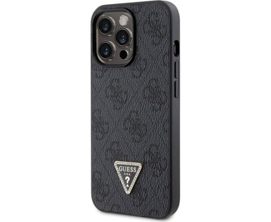 Guess GUHCP13LP4TDSCPK Crossbody 4G Metal Logo Aizsargapvalks priekš iPhone 13 Pro / 13 6.1" / melns Neoriģinālie Maciņi