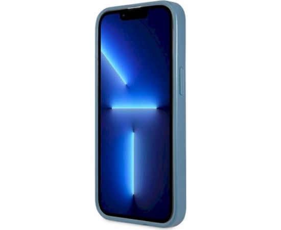 Guess GUHCP13LP4TPB Hardcase 4G Triangle Logo Cardslot Aizsargapvalks priekš iPhone 13 Pro / 13 6,1" / zils Neoriģinālie Maciņi