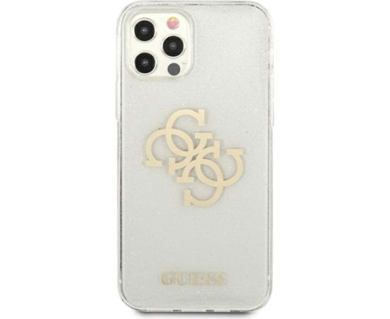 Guess GUHCP12LPCUGL4GTR Glitter 4G Big Logo Aizsargapvalks priekš iPhone 12 Pro Max 6,7" Neoriģinālie Maciņi