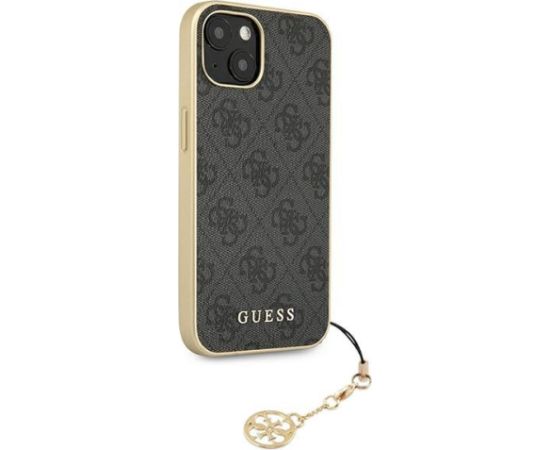 Guess GUHCP13MGF4GGR Hardcase 4G Charms Collection Aizsargapvalks priekš iPhone 13 / 14 / 15 6,1" / pelēks Neoriģinālie Maciņi